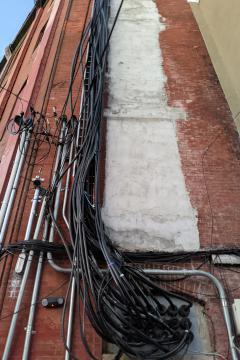 Wires on a Building to Mr. Sysko of Nelson, BC Canada (033)